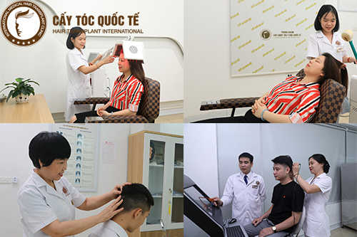 Một số công đoạn khám và phục hồi tóc tại 38 Nguyễn Du, Q. Hai Bà Trưng, Hà Nội